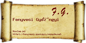 Fenyvesi Gyöngyi névjegykártya