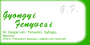 gyongyi fenyvesi business card