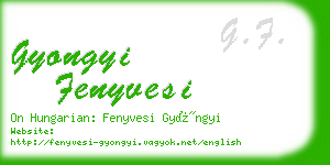 gyongyi fenyvesi business card